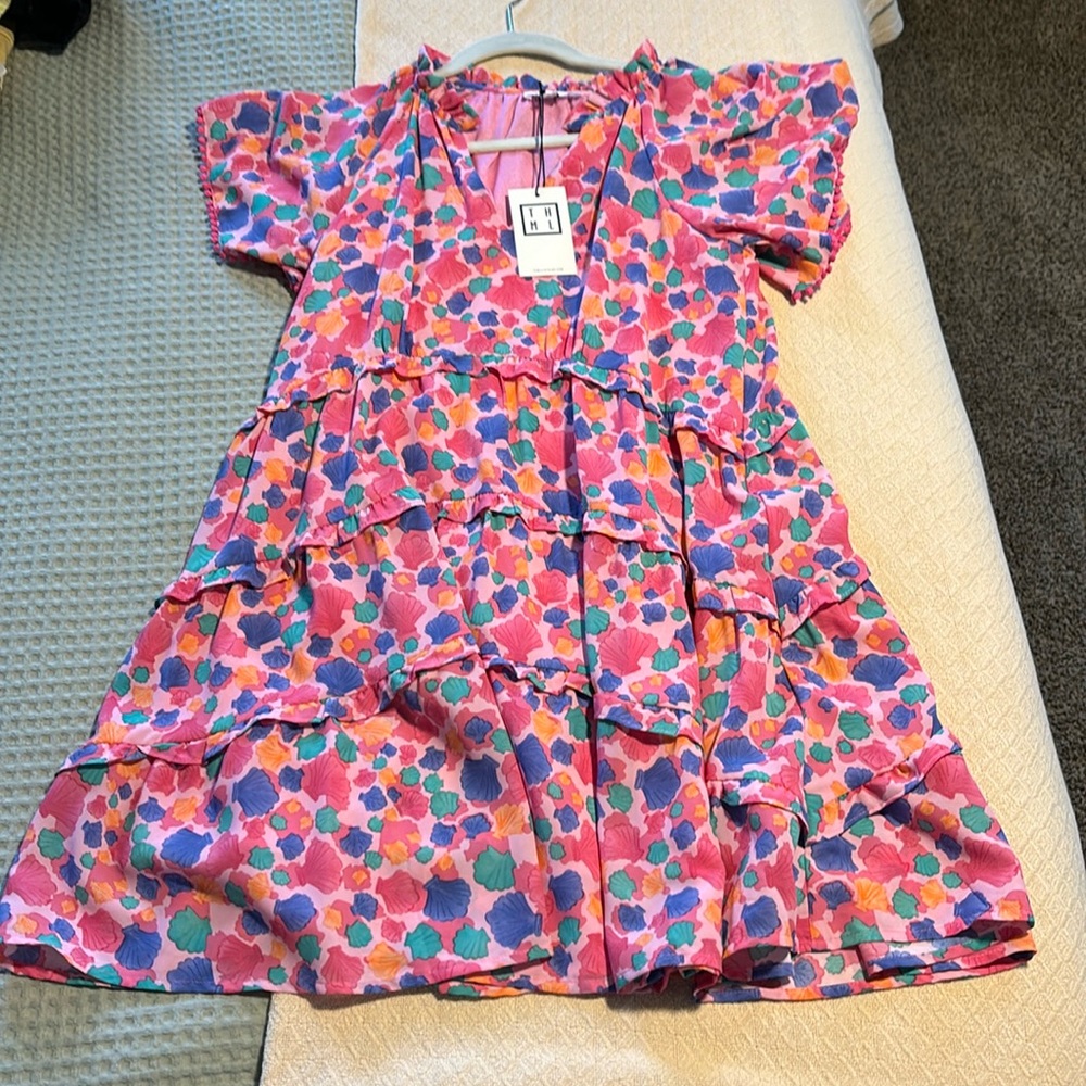 Multicolor, seashell dress